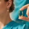 Hania – Rectangular Gold Hoop Earrings Hania – Rectangular Gold Hoop Earrings