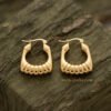 Zoya – Ribbed Square Gold Hoop Earrings Zoya – Ribbed Square Gold Hoop Earrings