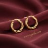 Warda – Twisted Rope Gold Hoop Earrings Warda – Twisted Rope Gold Hoop Earrings