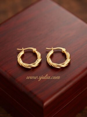 Warda – Twisted Rope Gold Hoop Earrings