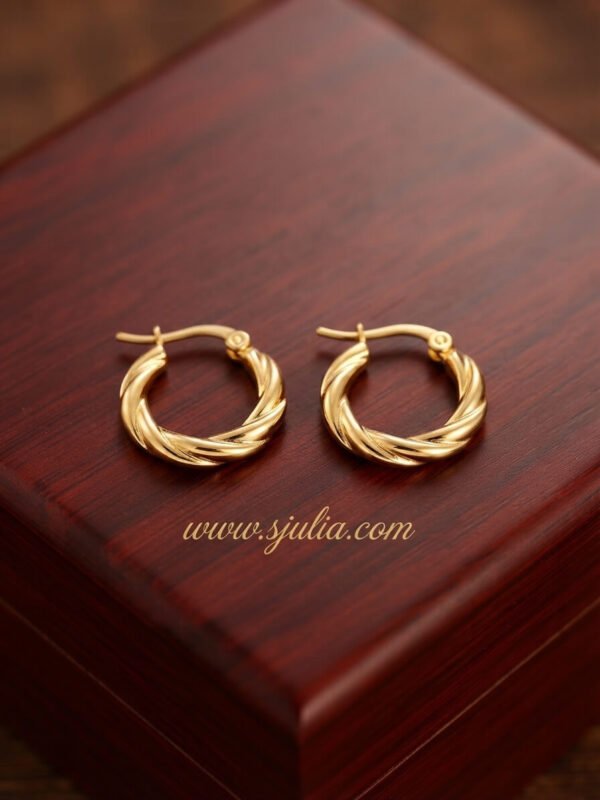 Warda – Twisted Rope Gold Hoop Earrings Warda – Twisted Rope Gold Hoop Earrings
