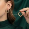 Kinza – Bamboo Heart Gold Hoop Earrings Kinza – Bamboo Heart Gold Hoop Earrings