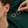 Kinza – Bamboo Heart Gold Hoop Earrings Kinza – Bamboo Heart Gold Hoop Earrings