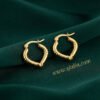 Kinza – Bamboo Heart Gold Hoop Earrings Kinza – Bamboo Heart Gold Hoop Earrings