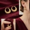 Alishba – Croissant Twist Gold Hoop Earrings Alishba – Croissant Twist Gold Hoop Earrings