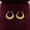 Alishba – Croissant Twist Gold Hoop Earrings Alishba – Croissant Twist Gold Hoop Earrings