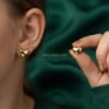 Meerab – Smooth Puffy Heart Gold Stud Earrings Meerab – Smooth Puffy Heart Gold Stud Earrings