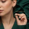Meerab – Smooth Puffy Heart Gold Stud Earrings Meerab – Smooth Puffy Heart Gold Stud Earrings