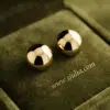 Anaya – Round Gold Ball Stud Earrings