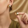 Anaya – Round Gold Ball Stud Earrings Anaya – Round Gold Ball Stud Earrings