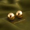 Anaya – Round Gold Ball Stud Earrings Anaya – Round Gold Ball Stud Earrings