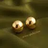 Anaya – Round Gold Ball Stud Earrings
