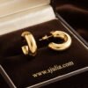 Sana – Chunky Gold Tube Hoop Earrings Sana – Chunky Gold Tube Hoop Earrings