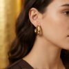 Sana – Chunky Gold Tube Hoop Earrings Sana – Chunky Gold Tube Hoop Earrings