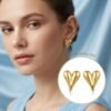 Aiza – Elongated Gold Heart Stud Earrings Aiza – Elongated Gold Heart Stud Earrings