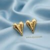 Aiza – Elongated Gold Heart Stud Earrings Aiza – Elongated Gold Heart Stud Earrings
