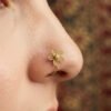 Yamin – Gold Floral Crystal Nose Ring Yamin – Gold Floral Crystal Nose Ring