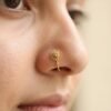 Rumi – Gold Filigree Crystal Nose Ring