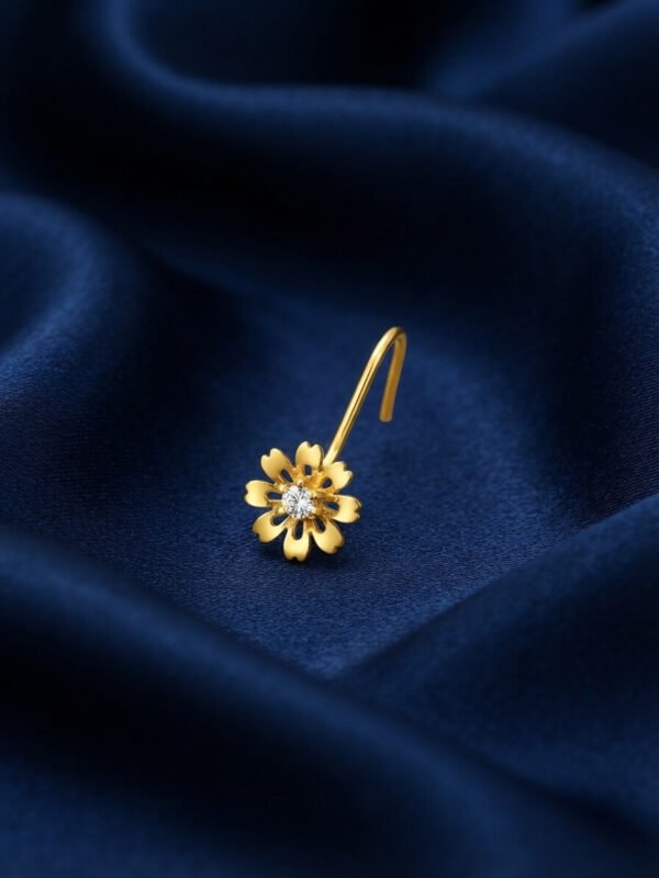 Nose Ring 1 (11) Aria – Gold Daisy Crystal Nose Pin
