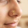Zaina – Gold Filigree Heart Nose Ring
