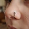 Elora – Silver Outline Rose Nose Ring Elora – Silver Outline Rose Nose Ring