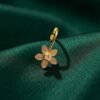 Yamin – Gold Floral Crystal Nose Ring Yamin – Gold Floral Crystal Nose Ring