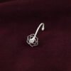 Elora – Silver Outline Rose Nose Ring Elora – Silver Outline Rose Nose Ring