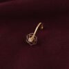 Elora – Gold Outline Rose Nose Ring