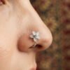 nose ring, nose ring silver, floral nose ring, crystal nose ring, fake nose ring, dainty nose ring nose ring, nose ring silver, floral nose ring, crystal nose ring, fake nose ring, dainty nose ring