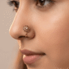 Kiya – Antique Gold Floral Round Pendant Charm