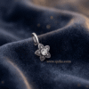 Vera – Oxidised Silver Etched Flower Nose Ring Vera – Oxidised Silver Etched Flower Nose Ring