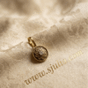 Kiya – Antique Gold Floral Round Pendant Charm