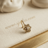 Vera – Antique Gold Etched Flower Nose Ring Vera – Antique Gold Etched Flower Nose Ring
