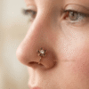 Sera – Antique Gold Spiral Flower Nose Ring