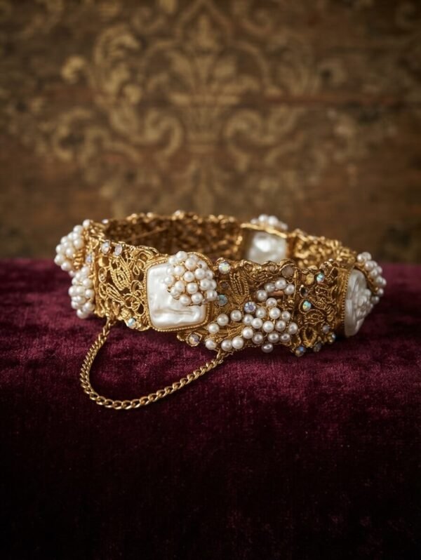 Sultana – Turkish Gold Filigree Handcuff Bracelet Sultana – Turkish Gold Filigree Handcuff Bracelet