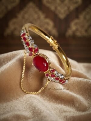 Meherun – Gold Ruby Stone Kada Bracelet Meherun – Gold Ruby Stone Kada Bracelet