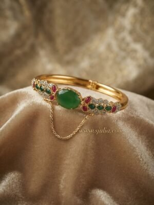 Meherun – Gold Ruby Stone Kada Bracelet