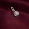 nose ring, nose ring silver, flower nose ring, loop nose ring, crystal nose ring, dainty nose ring