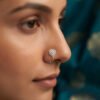 nose ring, nose ring silver, flower nose ring, loop nose ring, crystal nose ring, dainty nose ring