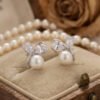 Elani – Gold Pearl Leaf Studs Elani – Gold Pearl Leaf Studs