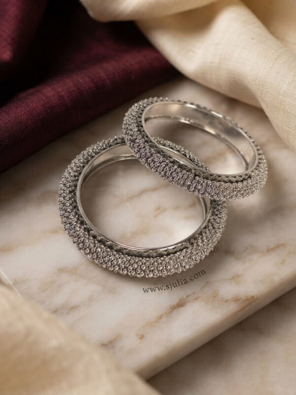 Sana – Silver Dense Beaded Kara Sana – Silver Dense Beaded Kara