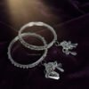 Zeenat – Silver Filigree Duo Kara Set