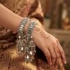 Zoya – Oxidised Silver Mirror-Work Jhumka Kara Zoya – Oxidised Silver Mirror-Work Jhumka Kara