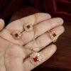 Nadia – Gold Red Crystal Starburst Pendant Set Nadia – Gold Red Crystal Starburst Pendant Set