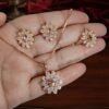 Rania – Gold Red Crystal Flower Pendant Set Rania – Gold Red Crystal Flower Pendant Set