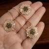 Camila – Gold Black Crystal Starburst Pendant SetCamila – Gold Black Crystal Starburst Pendant Set Camila – Gold Black Crystal Starburst Pendant Set
