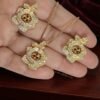 Farah – Gold Crystal Rose Pendant Set Farah – Gold Crystal Rose Pendant Set
