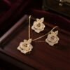 Farah – Gold Crystal Rose Pendant Set Farah – Gold Crystal Rose Pendant Set