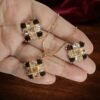 Meera – Gold Red Crystal Mosaic Pendant Set Meera – Gold Red Crystal Mosaic Pendant Set